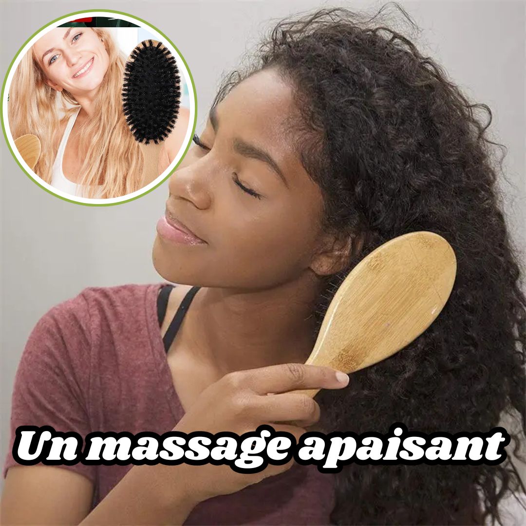 Brosse à poil de sanglier | Brosse Éco - Nina Harmonie