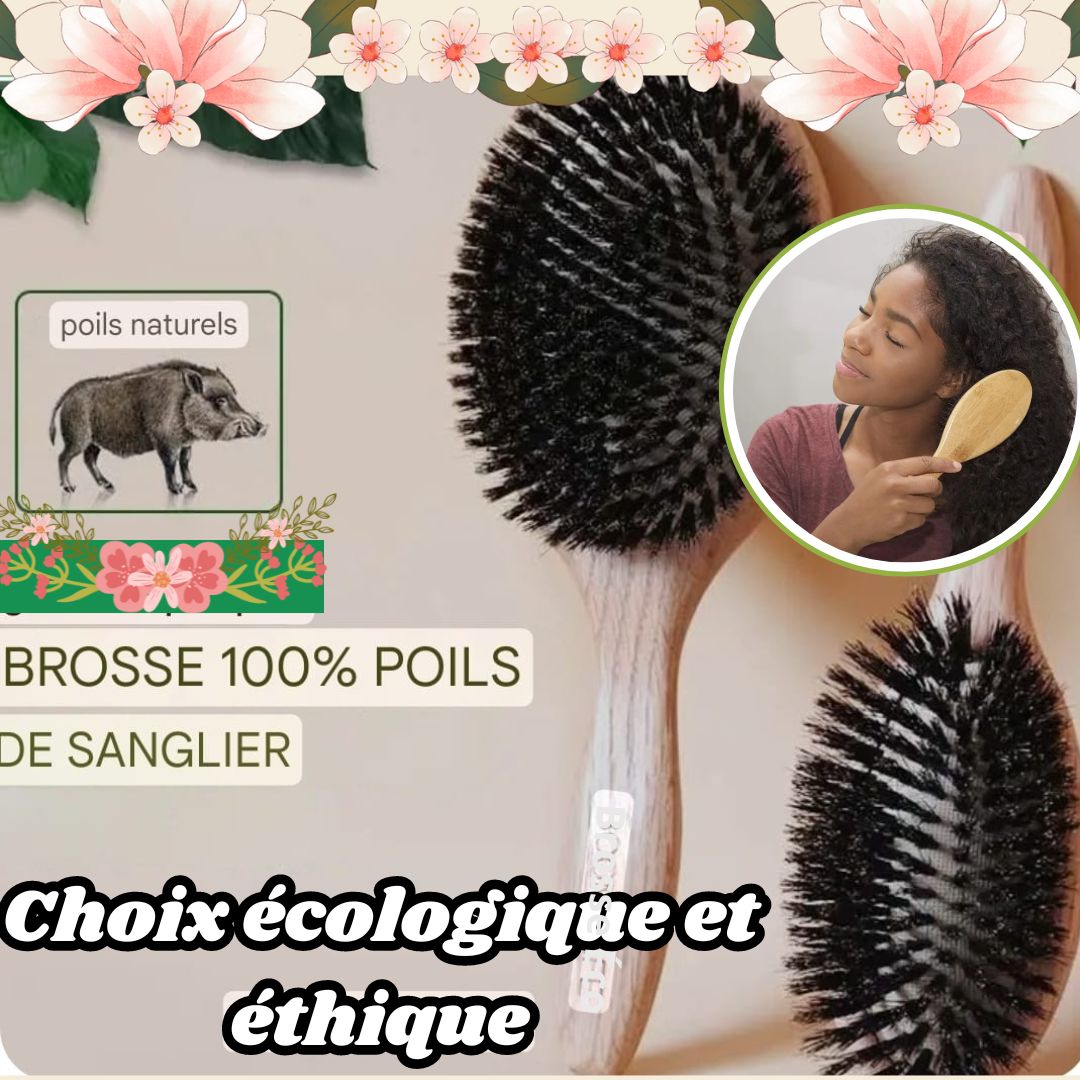 Brosse à poil de sanglier | Brosse Éco - Nina Harmonie