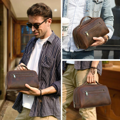 Grande trousse de toilette - Cuir Prestige - Nina Harmonie