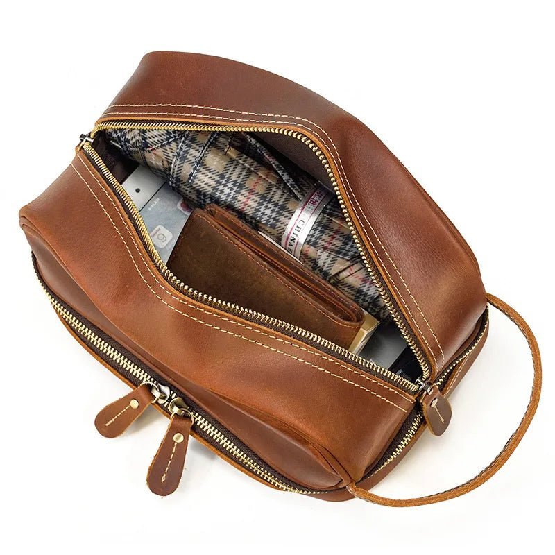Trousse de toilette homme - Cuir Noble - Nina Harmonie