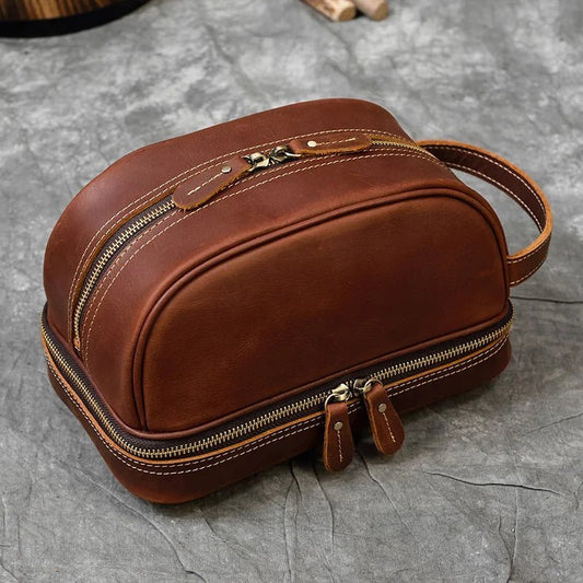 Trousse de toilette homme cuir - NomadKit - Nina Harmonie