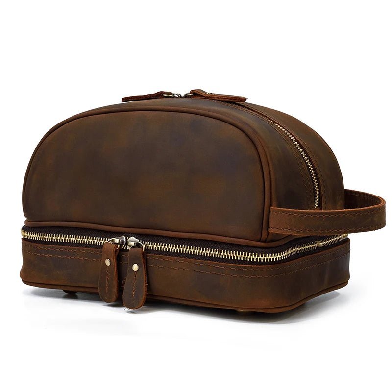 Trousse de toilette homme cuir - NomadKit - Nina Harmonie