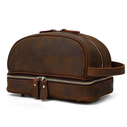 Trousse de toilette homme cuir - NomadKit - Nina Harmonie