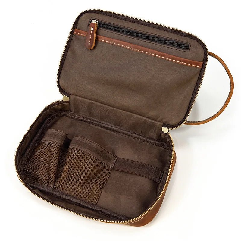 Trousse de toilette homme cuir - NomadKit - Nina Harmonie
