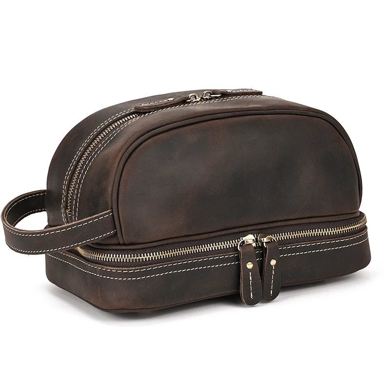 Trousse de toilette homme cuir - NomadKit - Nina Harmonie