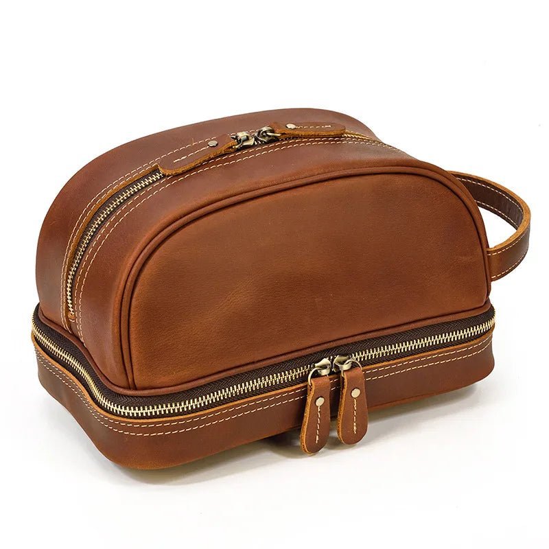 Trousse de toilette homme cuir - NomadKit - Nina Harmonie