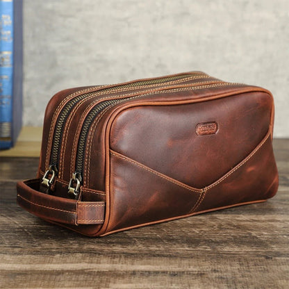 Trousse de toilette homme cuir - Voyage Élégant - Nina Harmonie