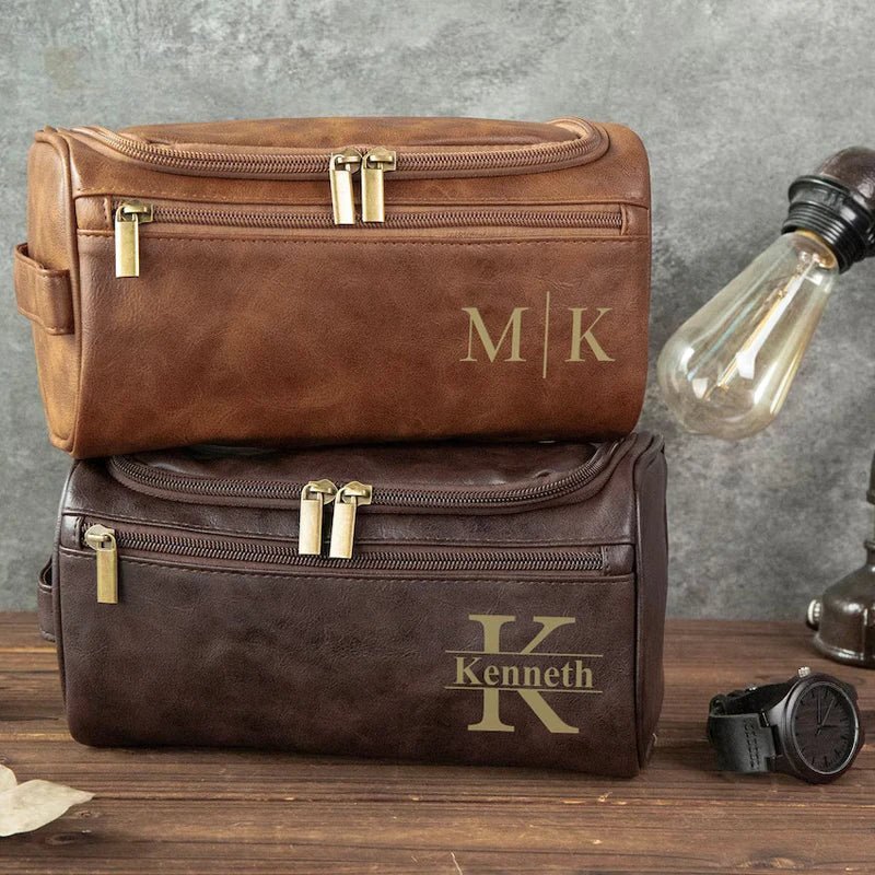 Trousse de toilette personnalisée - Essentiel en Cuir - Nina Harmonie