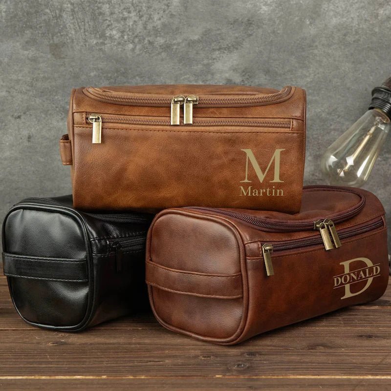 Trousse de toilette personnalisée - Essentiel en Cuir - Nina Harmonie