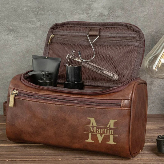 Trousse de toilette personnalisée - Essentiel en Cuir - Nina Harmonie