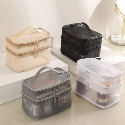 Trousses de toilette - maquillage | Double couche - Nina Harmonie
