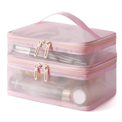 Trousses de toilette - maquillage | Double couche - Nina Harmonie