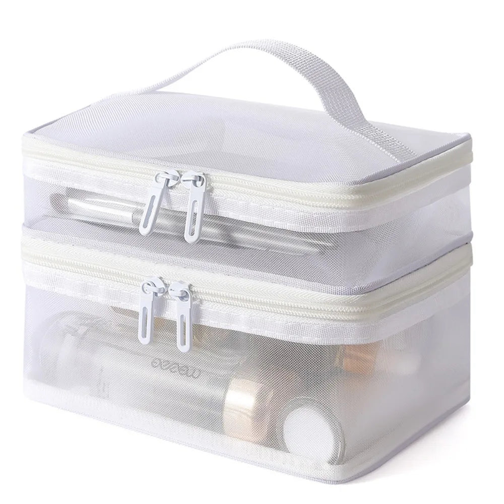 Trousses de toilette - maquillage | Double couche - Nina Harmonie