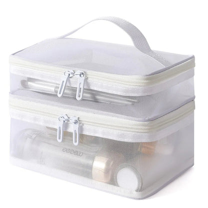 Trousses de toilette - maquillage | Double couche - Nina Harmonie