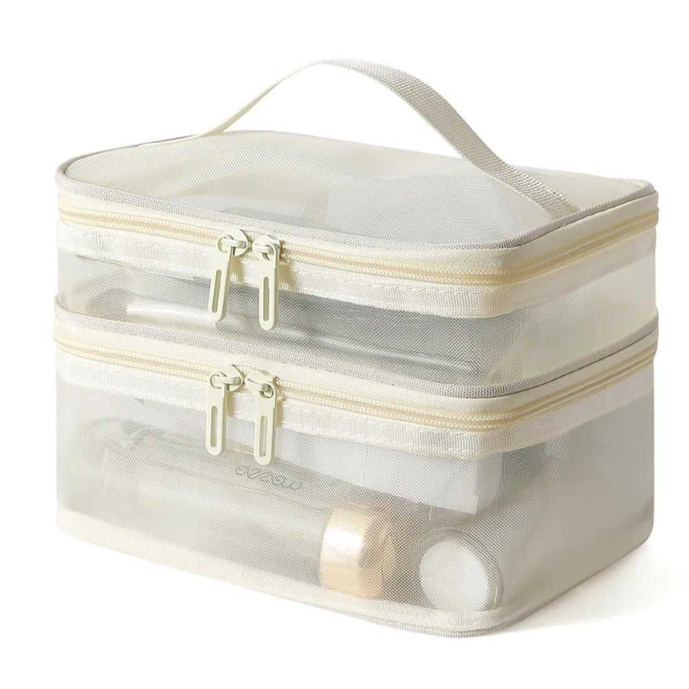 Trousses de toilette - maquillage | Double couche - Nina Harmonie