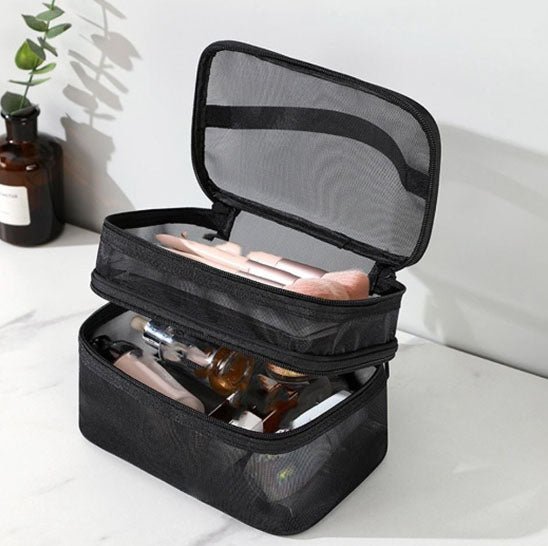 Trousses de toilette - maquillage | Double couche - Nina Harmonie