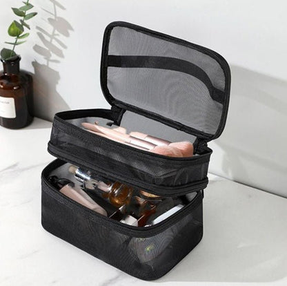 Trousses de toilette - maquillage | Double couche - Nina Harmonie